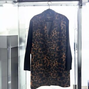 Kenneth Cole New York Leopard Rib Sleeve Jacket Coat Workwear 3X NWT